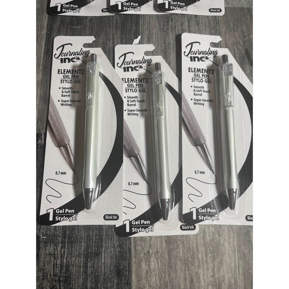 Journaling Inc.‎ Elementz Stylo Gel Pens 0.7 mm Black Ink Smooth Writing